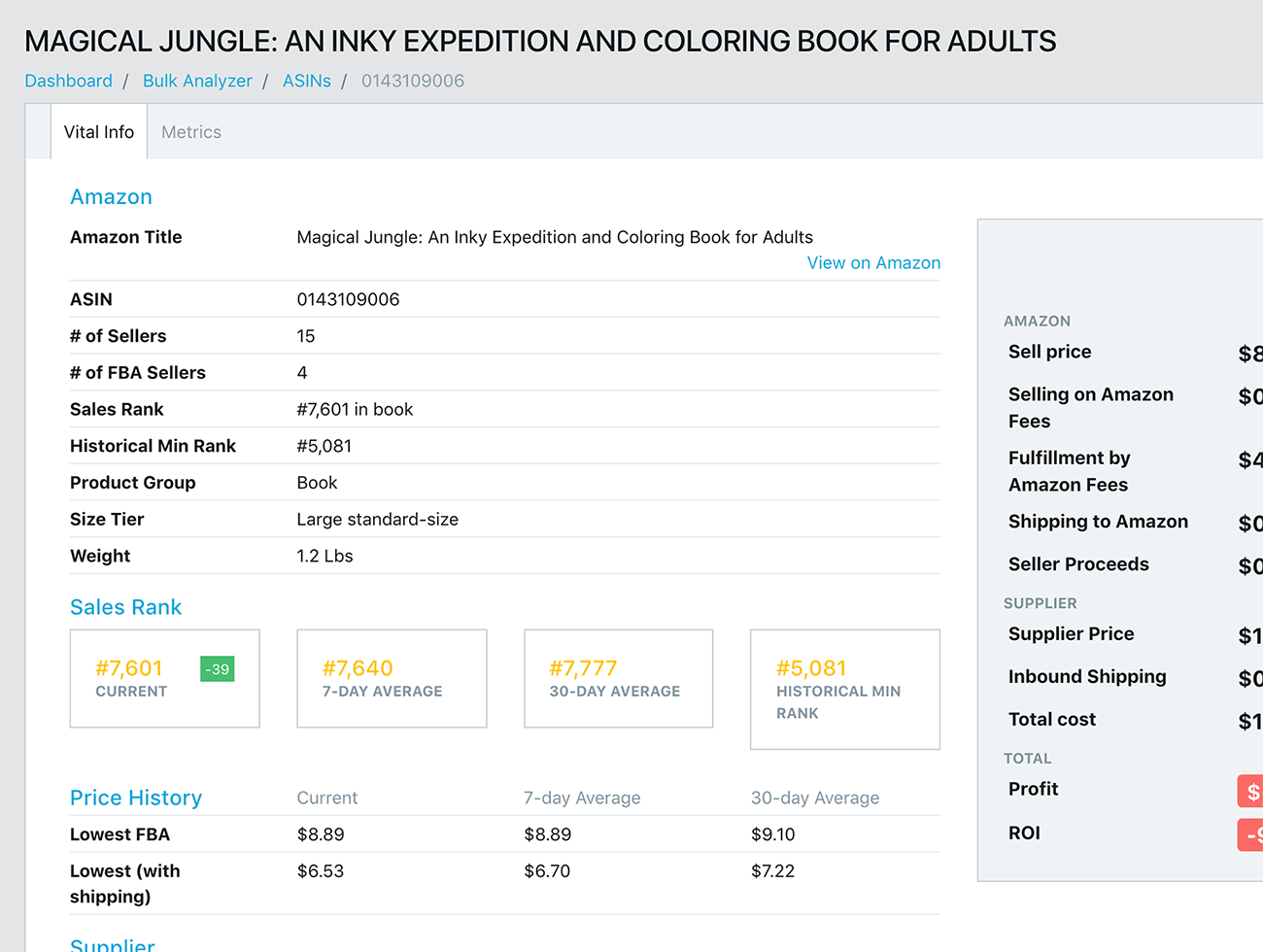 Amazon fba profi calculator