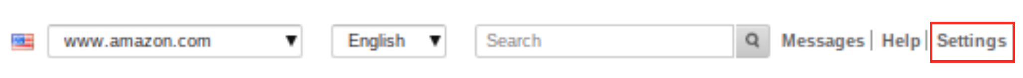 Amazon seller settings link